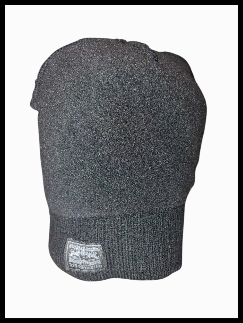 Levi's Black Ribbed Knit Beanie - Picture 3 of 5